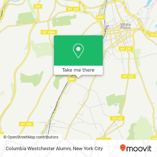 Mapa de Columbia Westchester Alumni