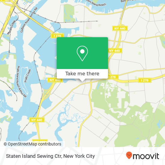 Mapa de Staten Island Sewing Ctr