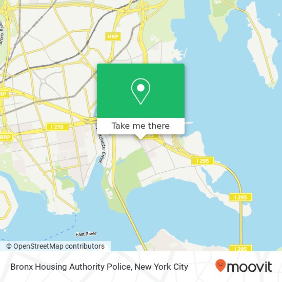 Mapa de Bronx Housing Authority Police