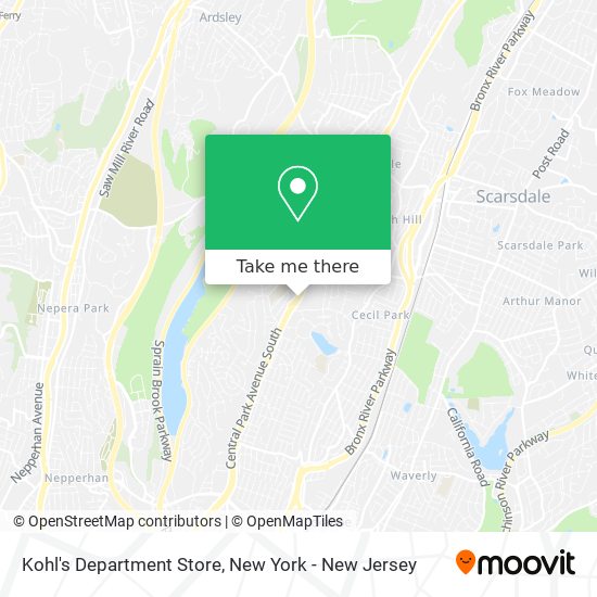 Kohl's Department Store map