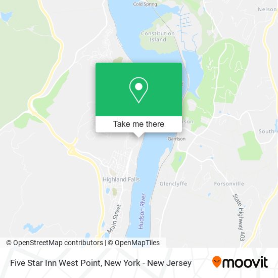 Five Star Inn West Point map