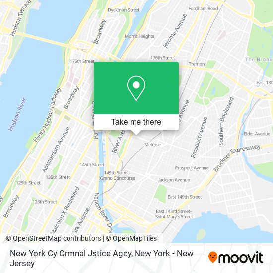 Mapa de New York Cy Crmnal Jstice Agcy