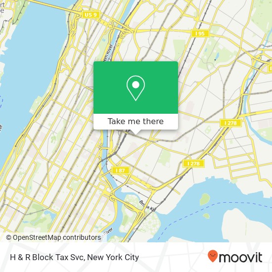 H & R Block Tax Svc map