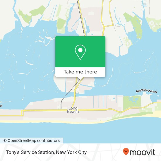 Tony's Service Station map