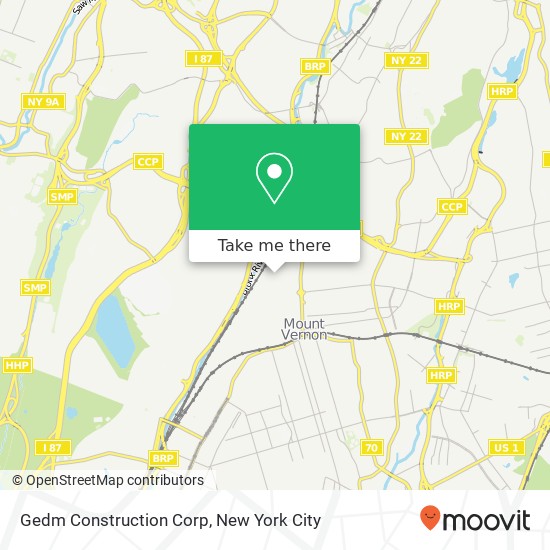 Gedm Construction Corp map