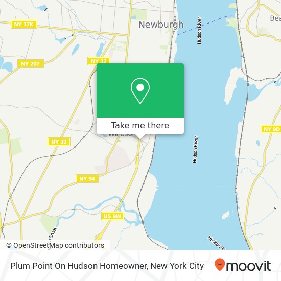 Mapa de Plum Point On Hudson Homeowner