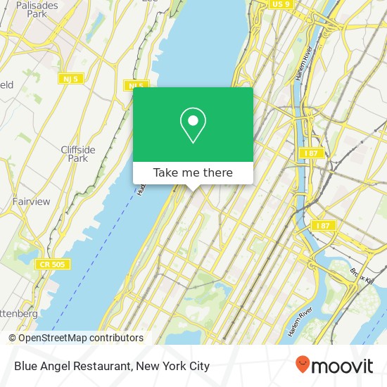 Blue Angel Restaurant map