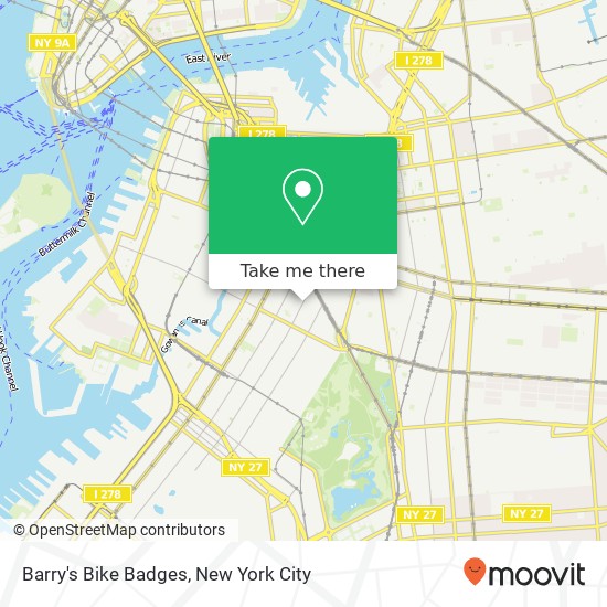 Mapa de Barry's Bike Badges
