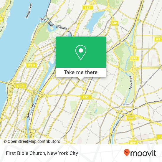 First Bible Church map