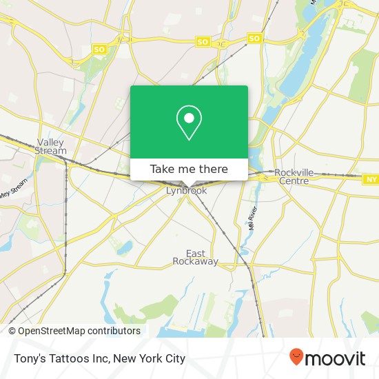 Tony's Tattoos Inc map