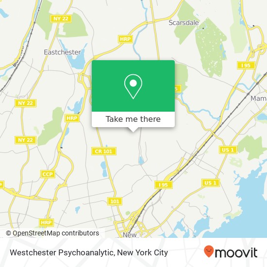 Westchester Psychoanalytic map