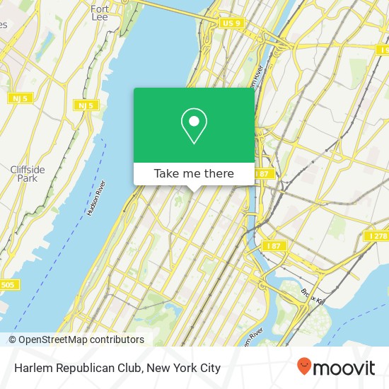 Harlem Republican Club map
