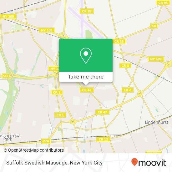 Suffolk Swedish Massage map