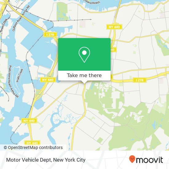 Motor Vehicle Dept map