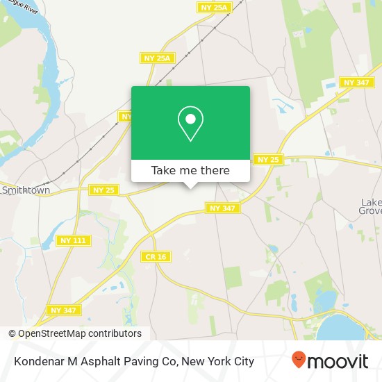 Mapa de Kondenar M Asphalt Paving Co