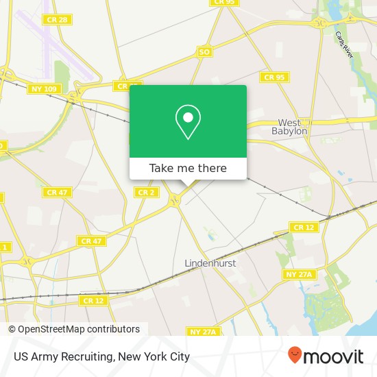 Mapa de US Army Recruiting