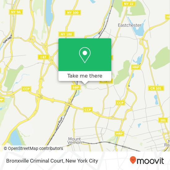 Mapa de Bronxville Criminal Court