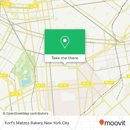Korf's Matzos Bakery map