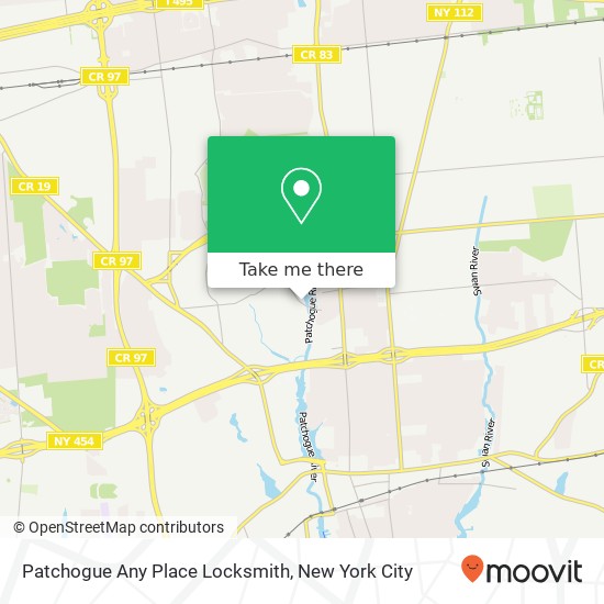 Patchogue Any Place Locksmith map