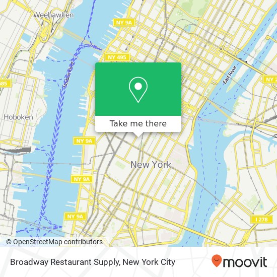 Broadway Restaurant Supply map