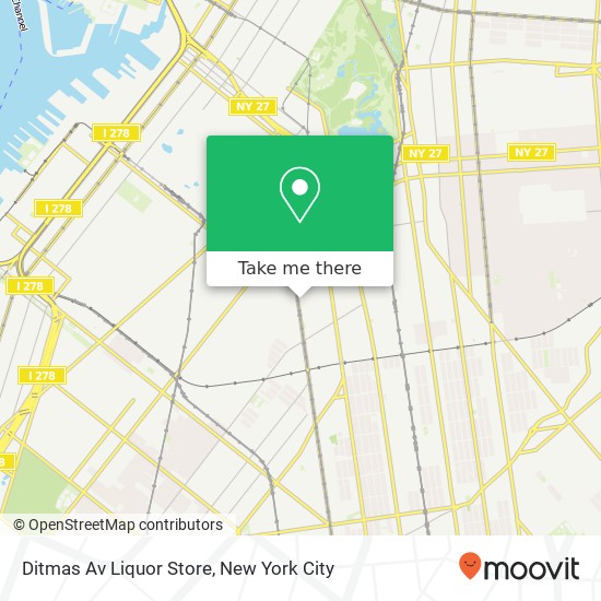Ditmas Av Liquor Store map