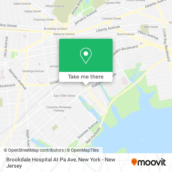 Mapa de Brookdale Hospital At Pa Ave