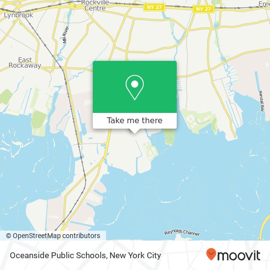 Oceanside Public Schools map