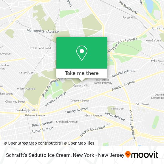 Mapa de Schrafft's Sedutto Ice Cream