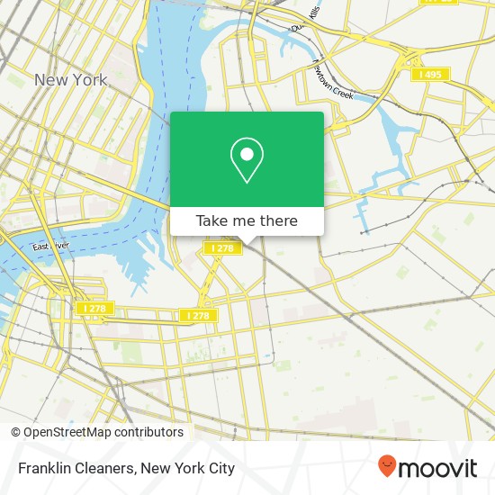 Franklin Cleaners map