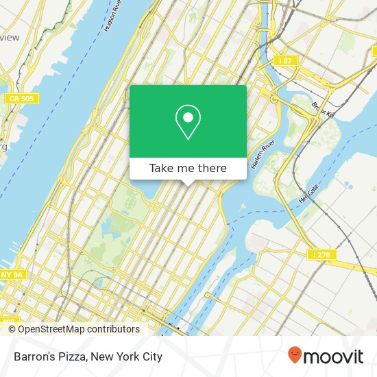 Barron's Pizza map