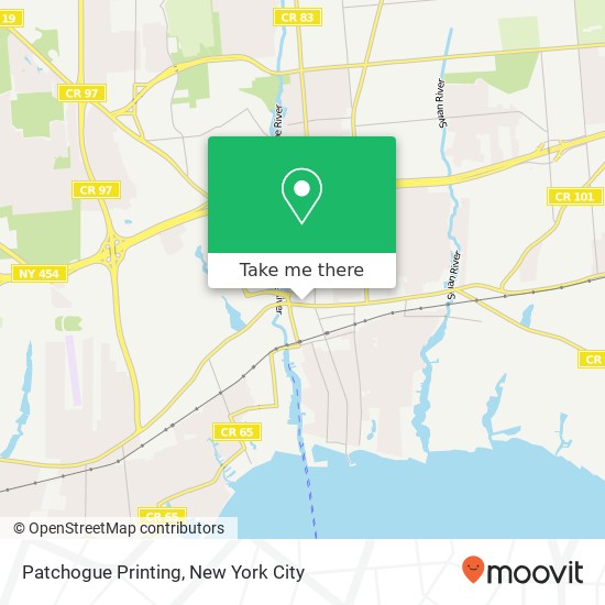 Patchogue Printing map