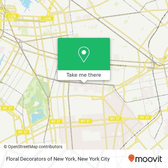 Mapa de Floral Decorators of New York