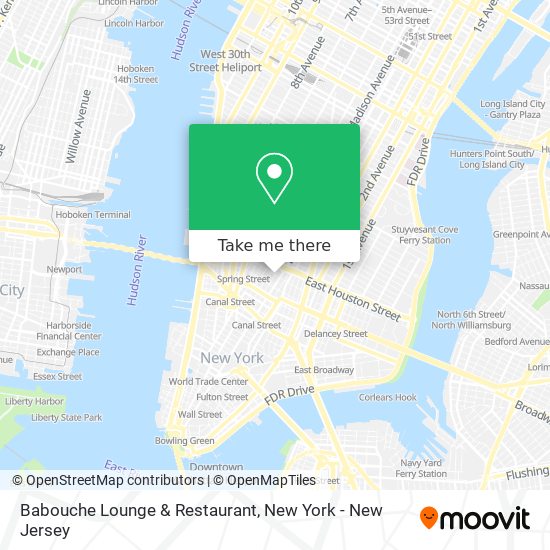Mapa de Babouche Lounge & Restaurant