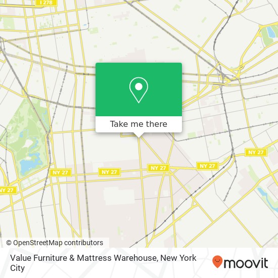 Mapa de Value Furniture & Mattress Warehouse