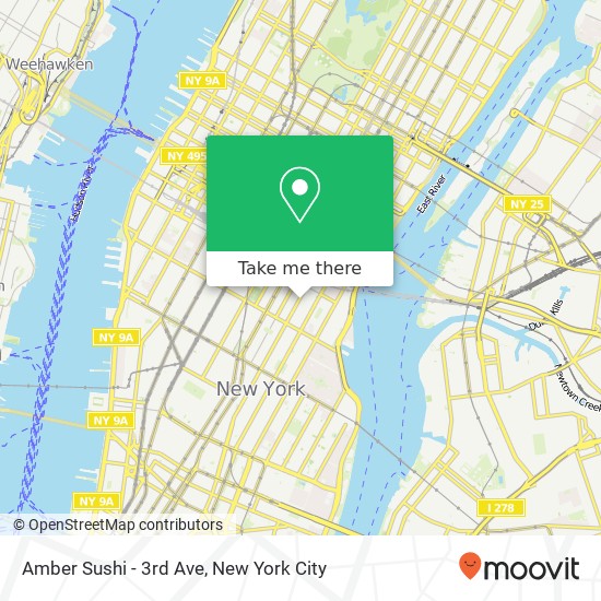 Mapa de Amber Sushi - 3rd Ave
