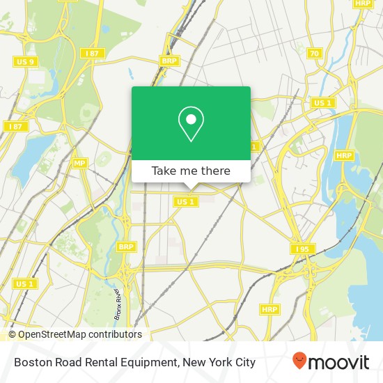 Mapa de Boston Road Rental Equipment