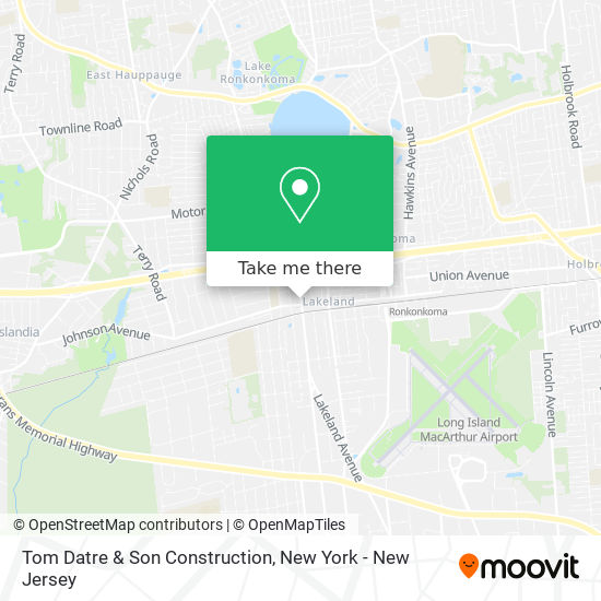 Tom Datre & Son Construction map