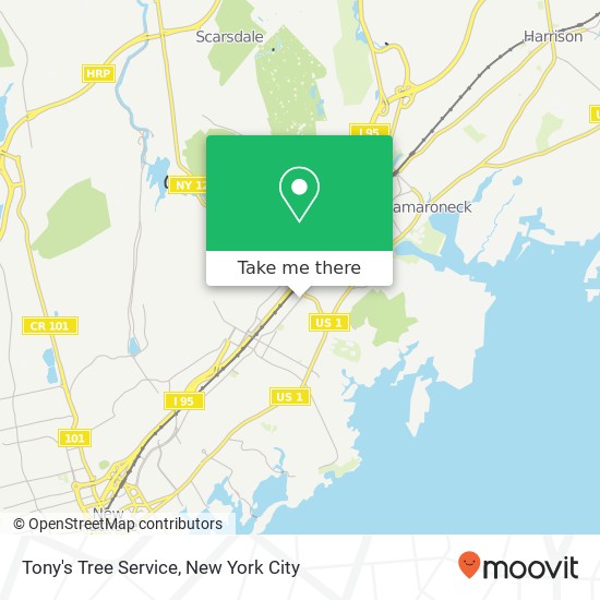 Tony's Tree Service map