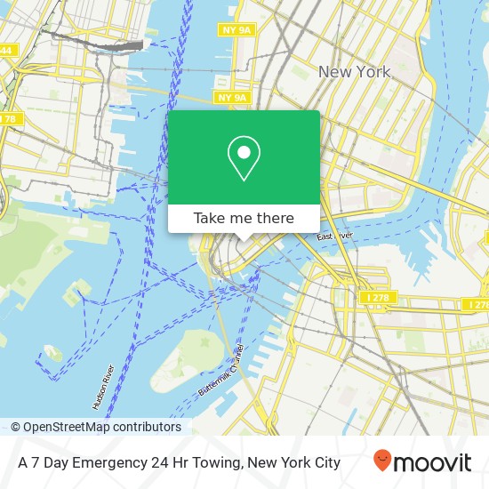A 7 Day Emergency 24 Hr Towing map