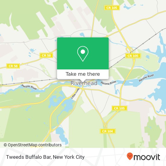 Tweeds Buffalo Bar map