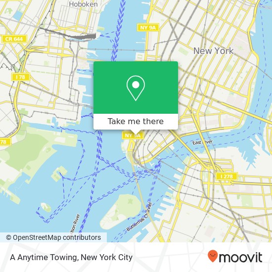 A Anytime Towing map