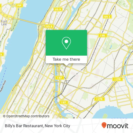 Mapa de Billy's Bar Restaurant