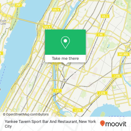 Mapa de Yankee Tavern Sport Bar And Restaurant