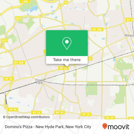 Mapa de Domino's Pizza - New Hyde Park
