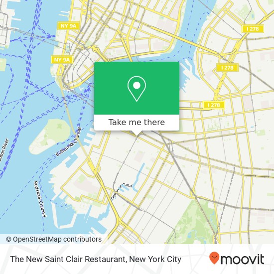 Mapa de The New Saint Clair Restaurant