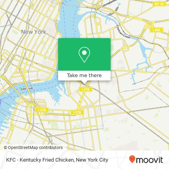 Mapa de KFC - Kentucky Fried Chicken