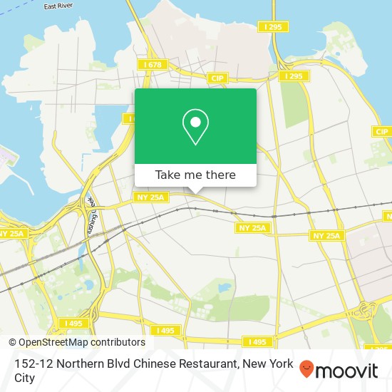 152-12 Northern Blvd Chinese Restaurant map