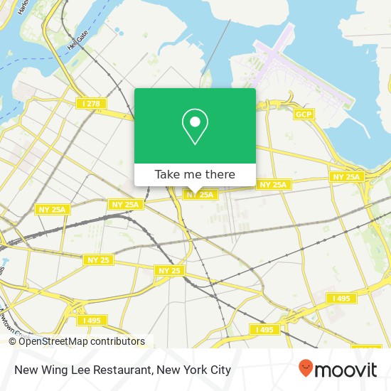 Mapa de New Wing Lee Restaurant