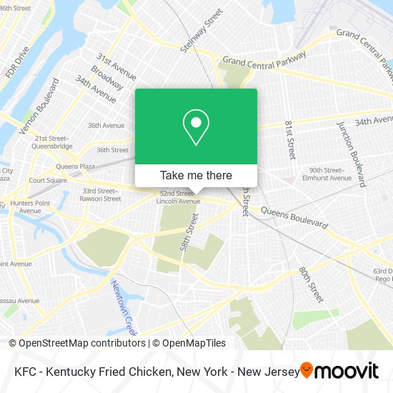 Mapa de KFC - Kentucky Fried Chicken