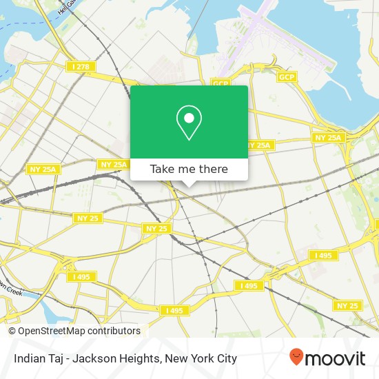 Mapa de Indian Taj - Jackson Heights